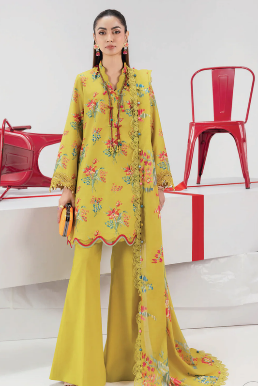 M/basics by Maria.B Spring Summer Stitched Printed Lawn 3 PC Suit – MB-CUSV13-06-B