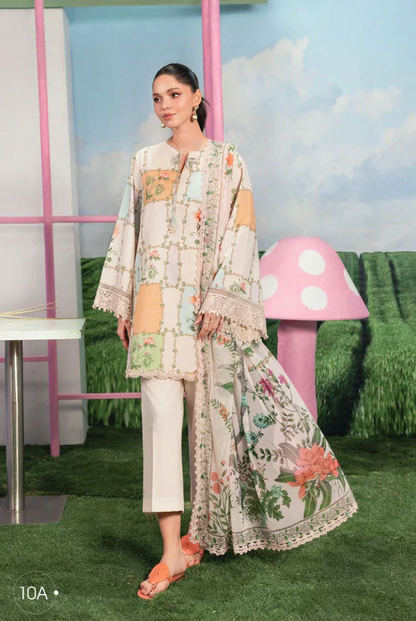 M/basics by Maria.B Spring Summer Stitched Printed Lawn 3 PC Suit – MB-CUSV13-10-A