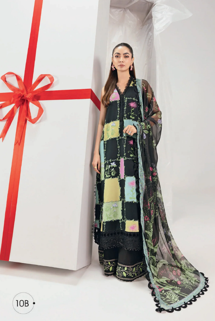M/basics by Maria.B Spring Summer Stitched Printed Lawn 3 PC Suit – MB-CUSV13-10-B