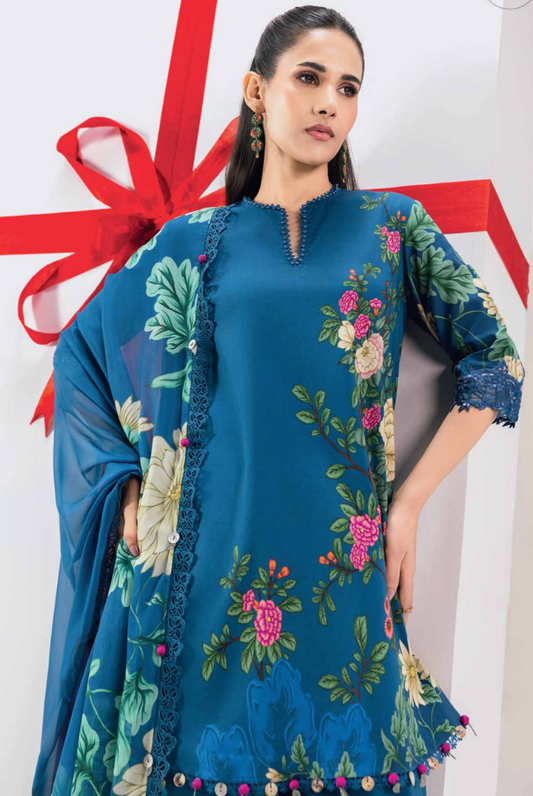 M/basics by Maria.B Spring Summer Stitched Printed Lawn 3 PC Suit – MB-CUSV13-12-A