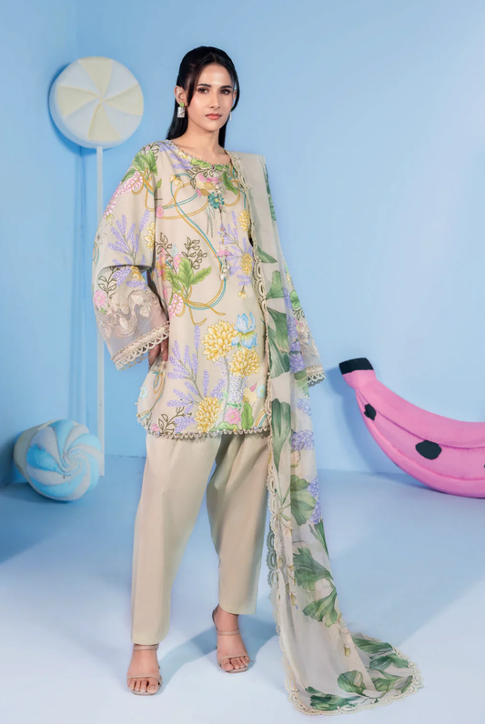 M/basics by Maria.B Spring Summer Stitched Printed Lawn 3 PC Suit – MB-CUSV13-13-A
