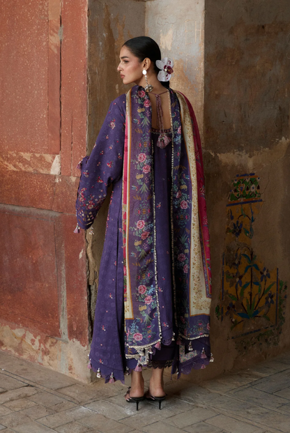 Zan by Hussain Rehar 3 Piece Suit Stitched Luxury Lawn Festive Collection'26-MOR