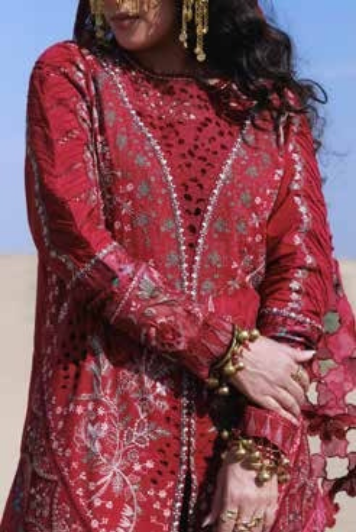 3 Piece Suit Stitched Luxury Lawn AMAN BY Nureh NE-230