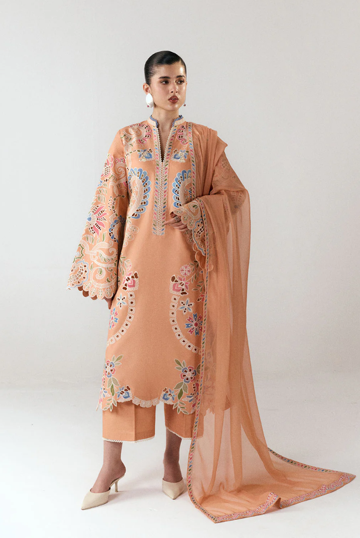 Jugnu by Hussain Rehar Stitched 3 Piece Embroidered Lawn Suit – NILA-D#1283