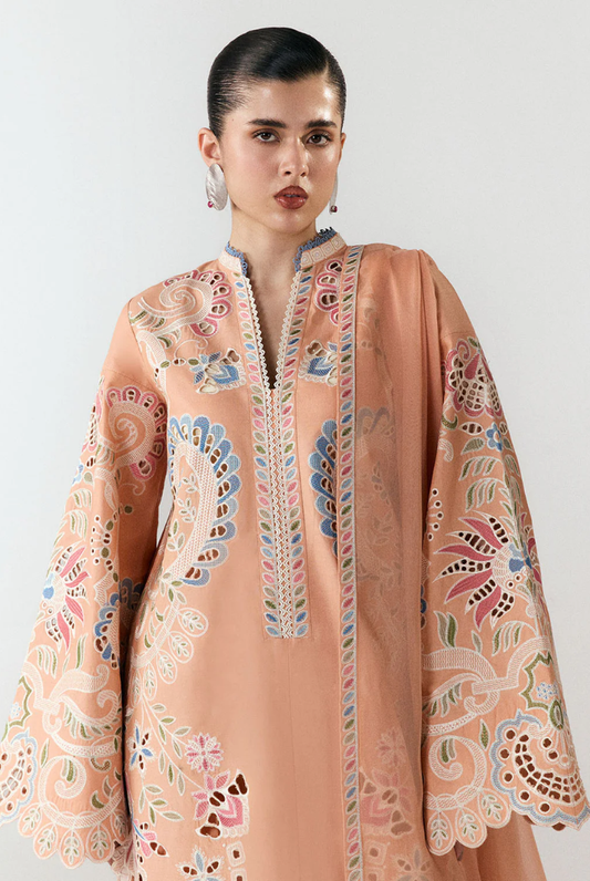 Jugnu by Hussain Rehar Stitched 3 Piece Embroidered Lawn Suit – NILA-D#1283