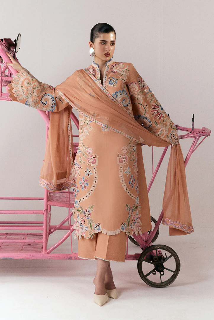 Jugnu by Hussain Rehar Stitched 3 Piece Embroidered Lawn Suit – NILA-D#1283