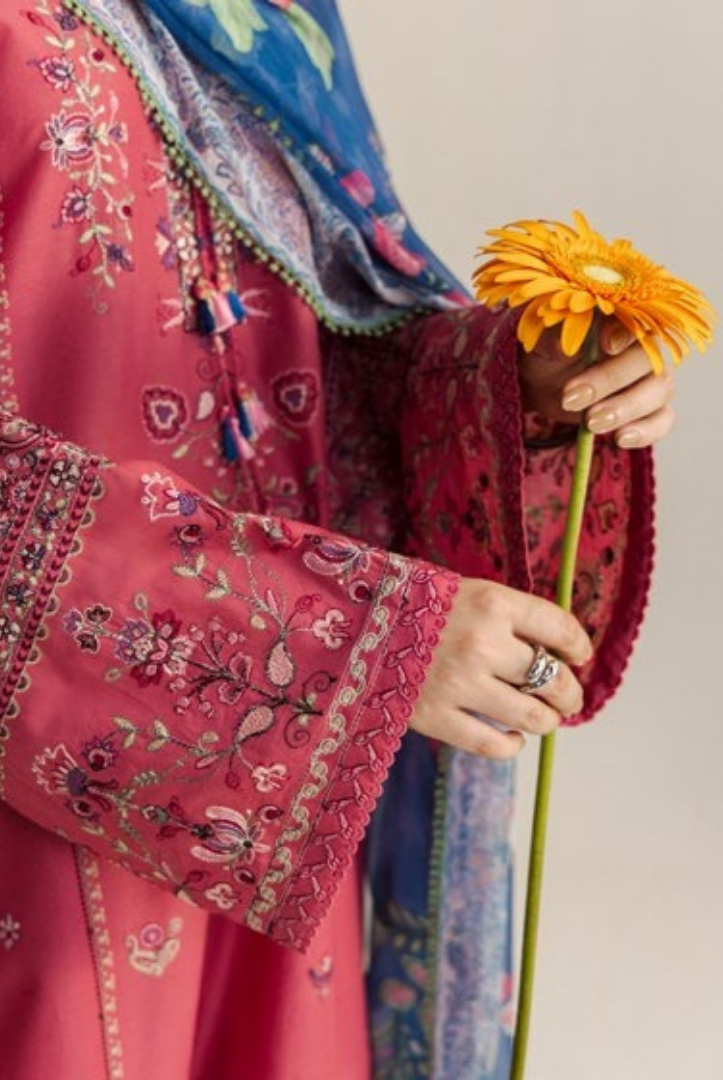 Coco by Zara Shahjahan Edit 26 Vol II Stitched Embroidered Lawn 3 Piece Suit-NOA-5A