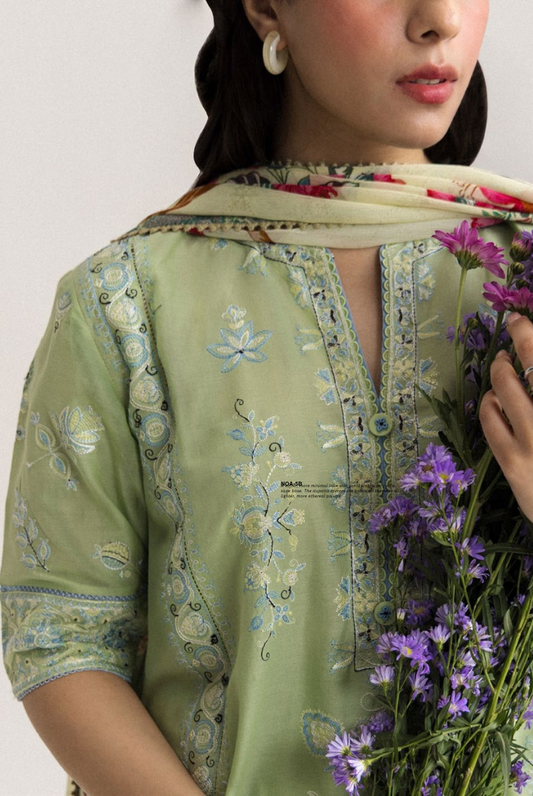 Coco by Zara Shahjahan Edit 26 Vol II Stitched Embroidered Lawn 3 Piece Suit-NOA-5B