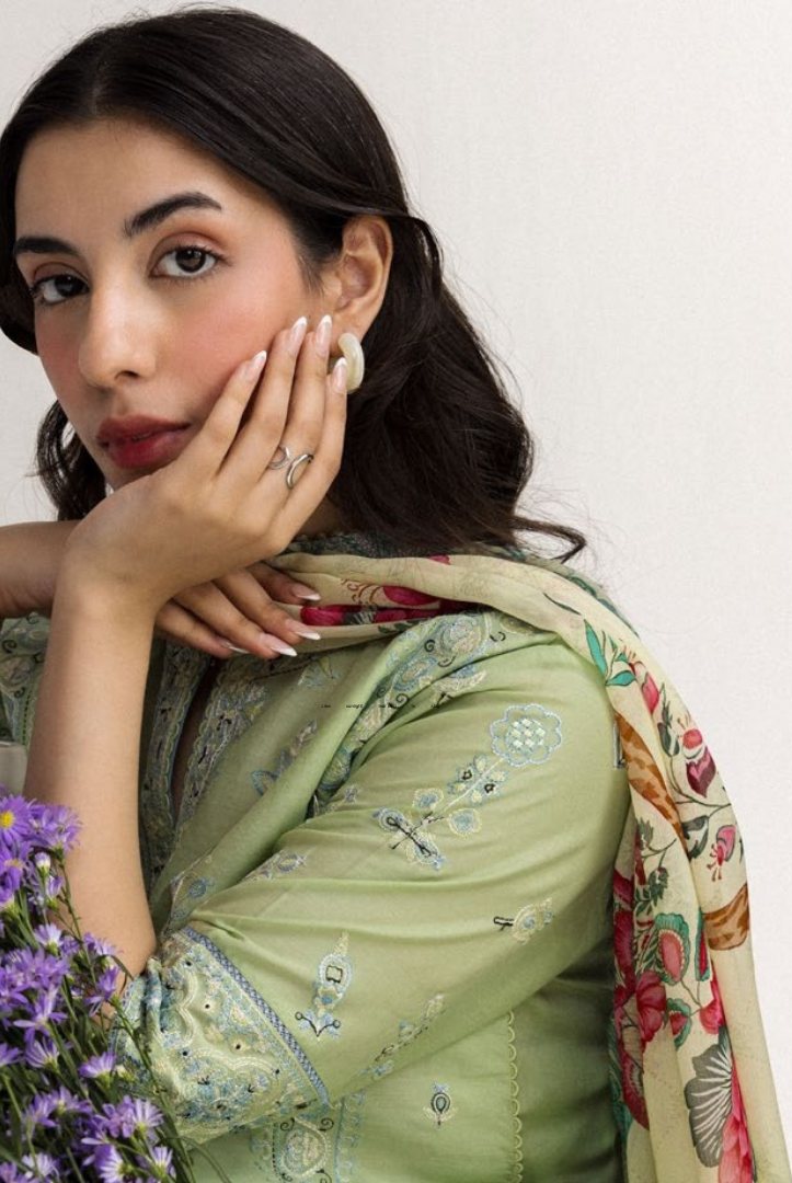 Coco by Zara Shahjahan Edit 26 Vol II Stitched Embroidered Lawn 3 Piece Suit-NOA-5B