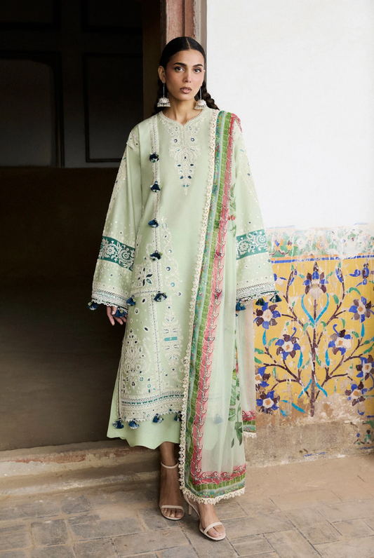 Zan by Hussain Rehar 3 Piece Suit Stitched Luxury Lawn Festive Collection'26-NANE
