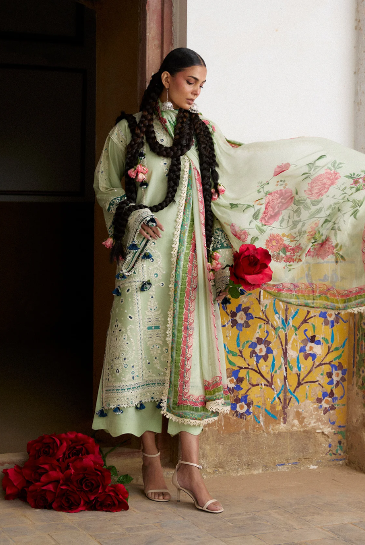 Zan by Hussain Rehar 3 Piece Suit Stitched Luxury Lawn Festive Collection'26-NANE