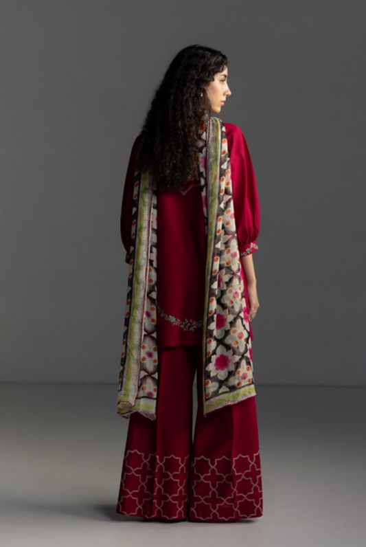 3 Piece Suit Stitched Embroidered Lawn Coco By Zara Shahjahan Lawn’26 RIVAE-1B