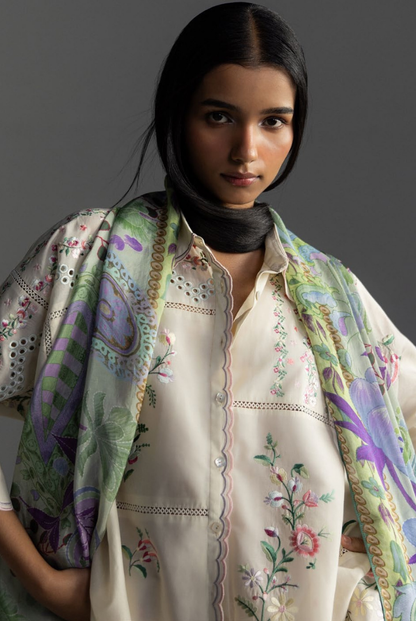 3 Piece Suit Stitched Embroidered Lawn Coco By Zara Shahjahan Lawn’26 SEREN-5A