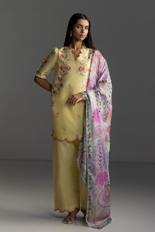 3 Piece Suit Stitched Embroidered Lawn Coco By Zara Shahjahan Lawn’26 SEREN-5B