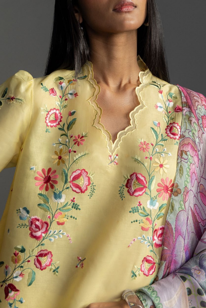 3 Piece Suit Stitched Embroidered Lawn Coco By Zara Shahjahan Lawn’26 SEREN-5B