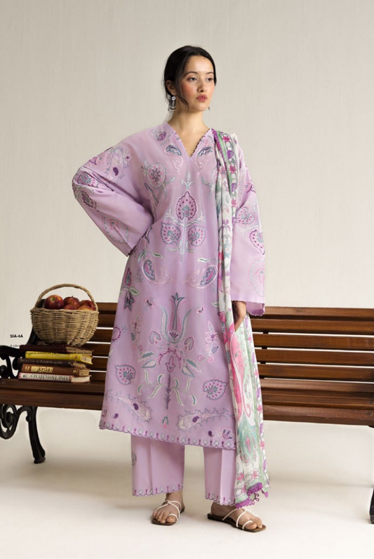 Coco by Zara Shahjahan Edit 26 Vol II Stitched Embroidered Lawn 3 Piece Suit-SIA-4A