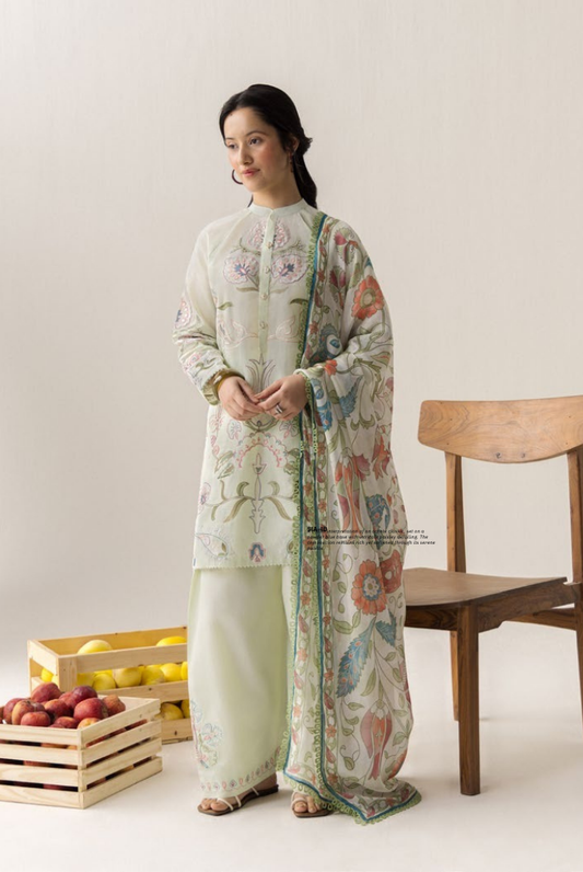 Coco by Zara Shahjahan Edit 26 Vol II Stitched Embroidered Lawn 3 Piece Suit-SIA-4B