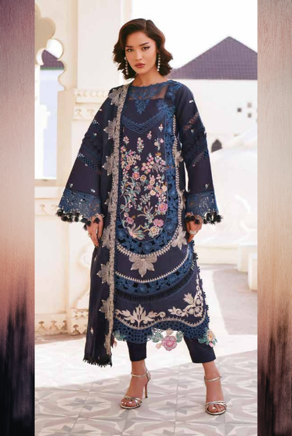 3 Piece Suit Stitched Embroidered Lawn Shangrila by Parishay Collection'26-SLA-01