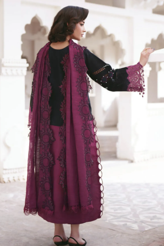3 Piece Suit Stitched Embroidered Lawn Shangrila by Parishay Collection'26-SLA-02
