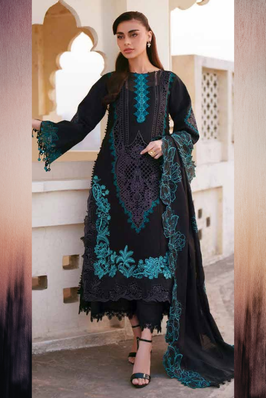 3 Piece Suit Stitched Embroidered Lawn Shangrila by Parishay Collection'26-SLA-03