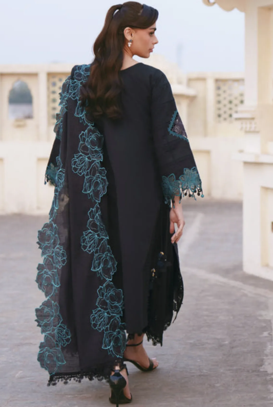 3 Piece Suit Stitched Embroidered Lawn Shangrila by Parishay Collection'26-SLA-03