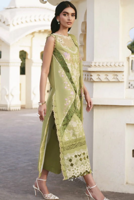 3 Piece Suit Stitched Embroidered Lawn Shangrila by Parishay Collection'26-SLA-04