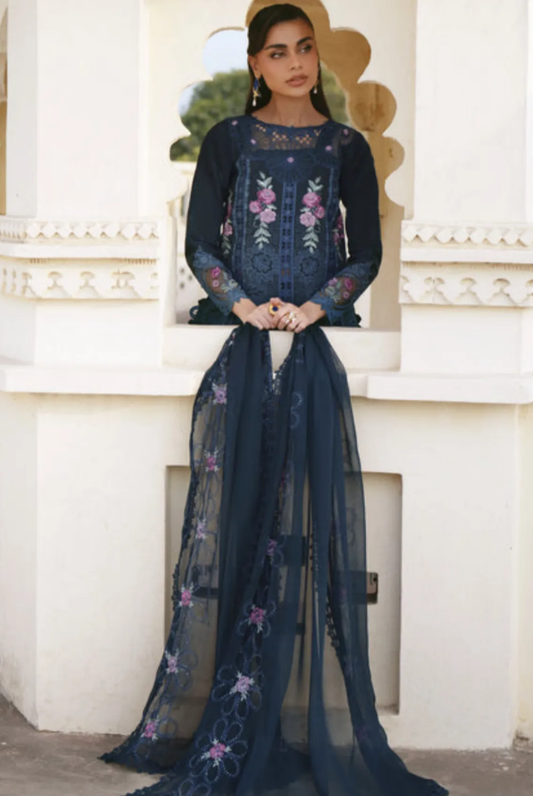 3 Piece Suit Stitched Embroidered Lawn Shangrila by Parishay Collection'26-SLA-06