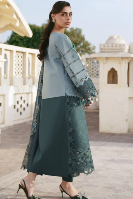 3 Piece Suit Stitched Embroidered Lawn Shangrila by Parishay Collection'26-SLA-07