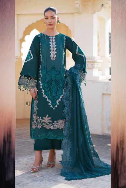 3 Piece Suit Stitched Embroidered Lawn Shangrila by Parishay Collection'26-SLA-08