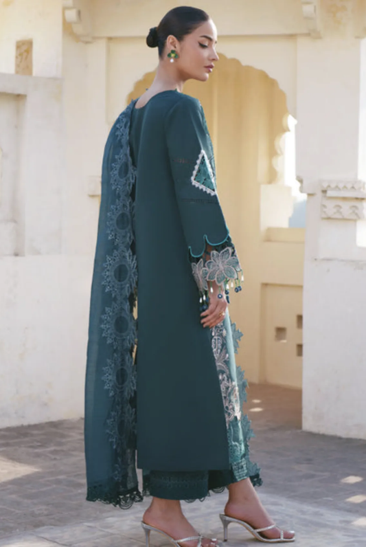 3 Piece Suit Stitched Embroidered Lawn Shangrila by Parishay Collection'26-SLA-08
