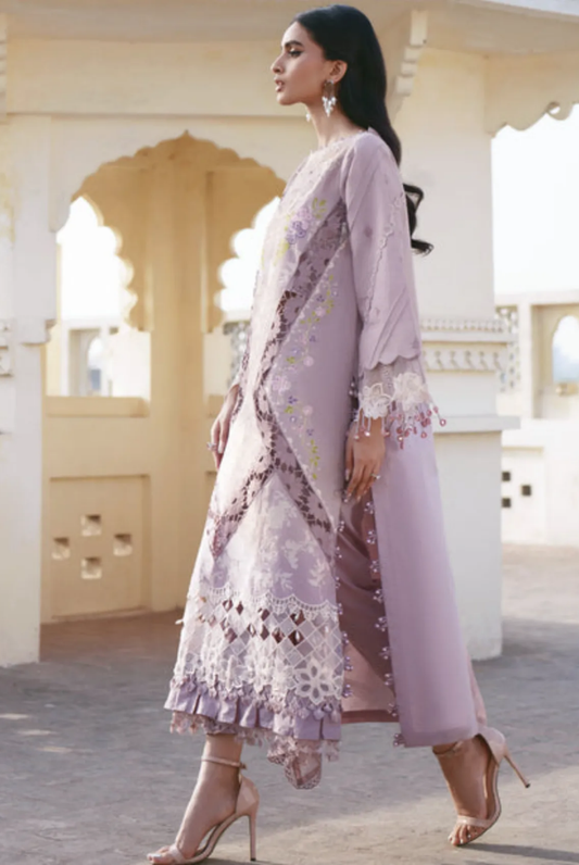 3 Piece Suit Stitched Embroidered Lawn Shangrila by Parishay Collection'26-SLA-09