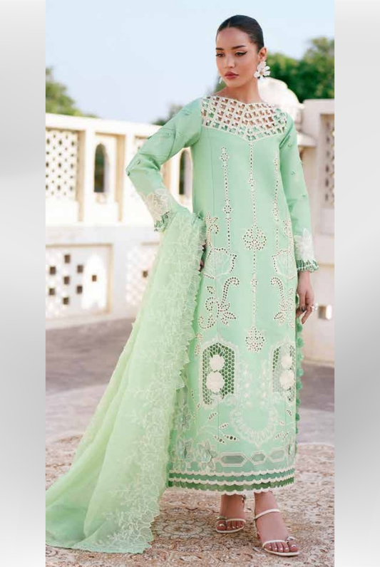 3 Piece Suit Stitched Embroidered Lawn Shangrila by Parishay Collection'26-SLA-11