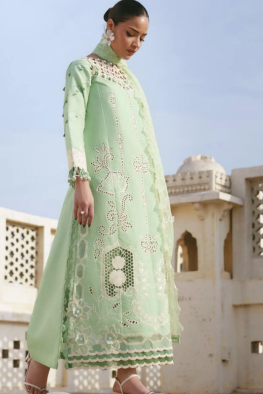 3 Piece Suit Stitched Embroidered Lawn Shangrila by Parishay Collection'26-SLA-11