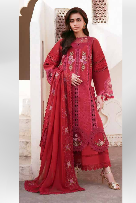 3 Piece Suit Stitched Embroidered Lawn Shangrila by Parishay Collection'26-SLA-12