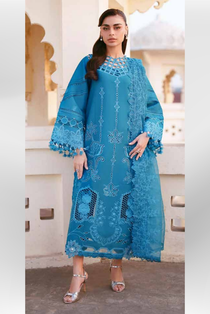 3 Piece Suit Stitched Embroidered Lawn Shangrila by Parishay Collection'26-SLA-13