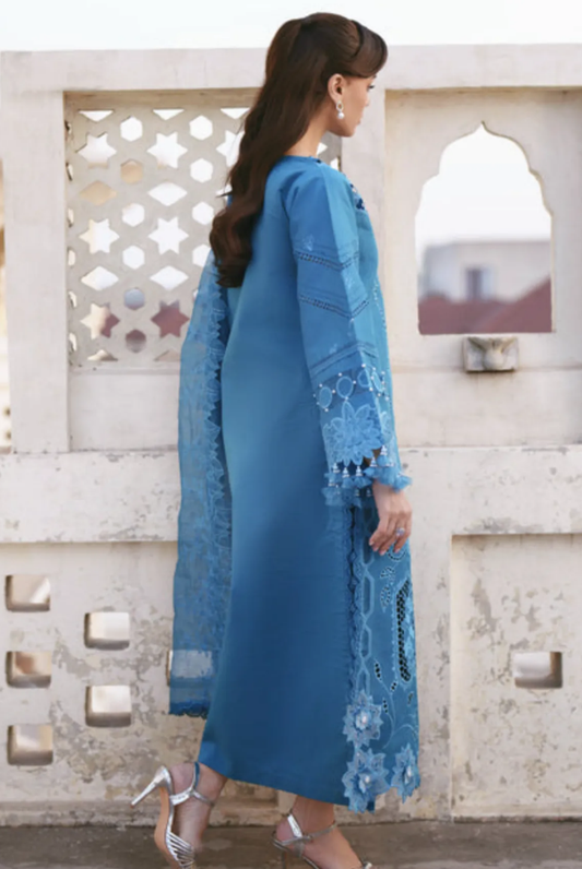 3 Piece Suit Stitched Embroidered Lawn Shangrila by Parishay Collection'26-SLA-13