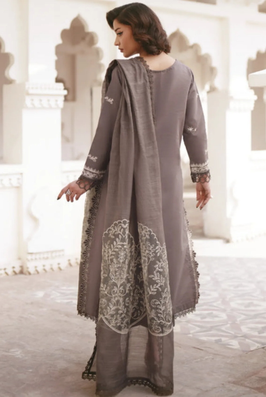 3 Piece Suit Stitched Embroidered Lawn Shangrila by Parishay Collection'26-SLA-14