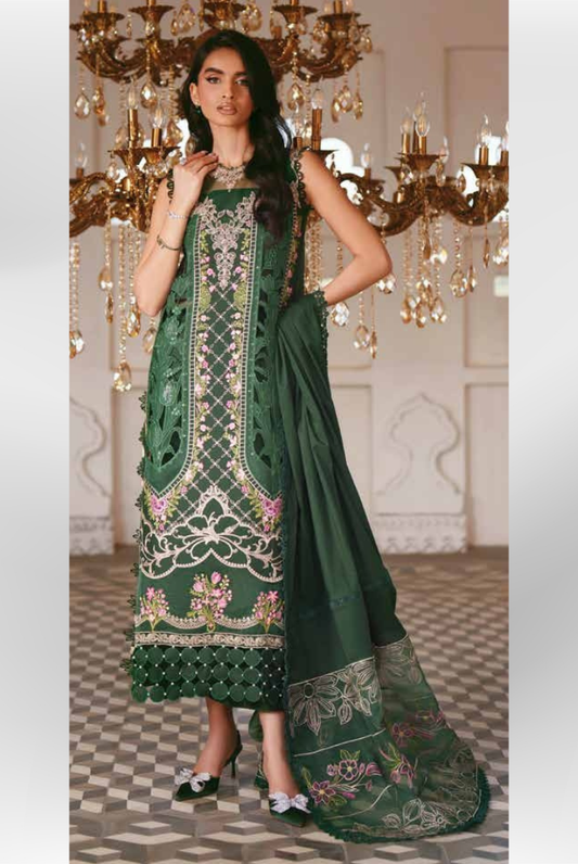 3 Piece Suit Stitched Embroidered Lawn Shangrila by Parishay Collection'26-SLA-16