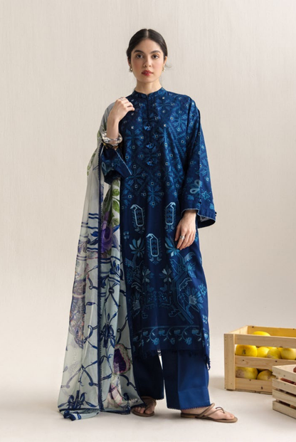 Coco by Zara Shahjahan Edit 26 Vol II Stitched Embroidered Lawn 3 Piece Suit-SOREN-9A