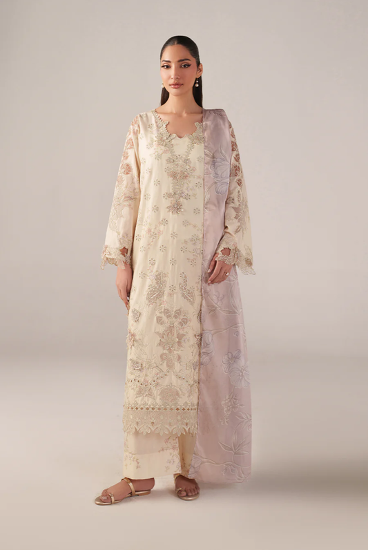 3 Piece Suit Stitched Embroidered Lawn BY Iznik Spring Summer 2026 SS-06