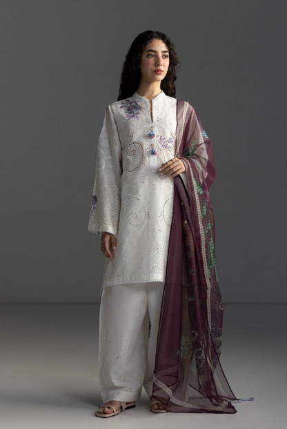 3 Piece Suit Stitched Embroidered Lawn Coco By Zara Shahjahan Lawn’26 SUNE-10B