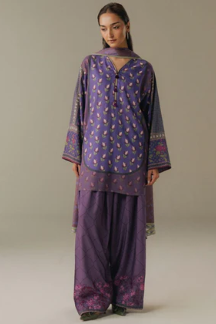 3 Piece Suit Stitched Printed Linen Drop Five Coco By Zara Shahjahan Soft Current-7A