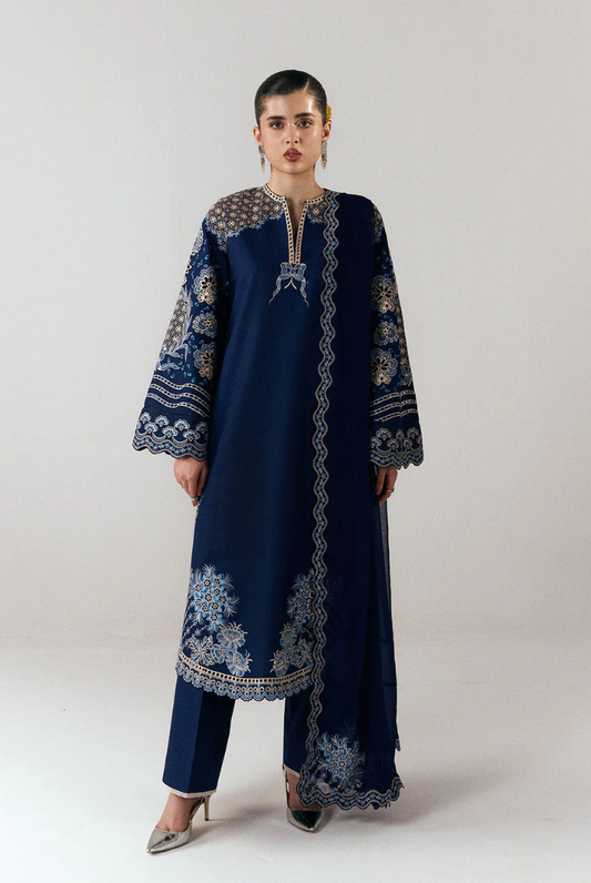 Jugnu by Hussain Rehar Stitched 3 Piece Embroidered Lawn Suit – TIVA-D#1285