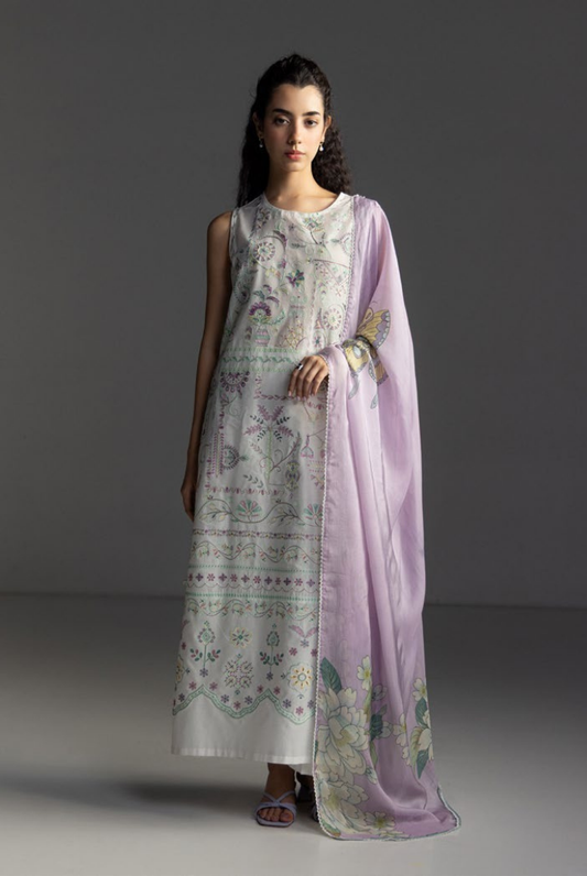 3 Piece Suit Stitched Embroidered Lawn Coco By Zara Shahjahan Lawn’26 VEYA-7A