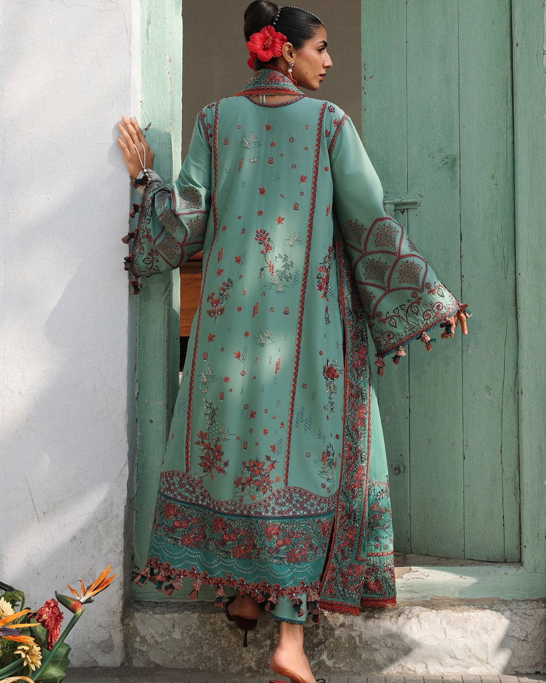 3 Piece Suit Stitched Embroidered KALABAGH Luxury Lawn '26 by Hussain Rehar Eid Edit VERDANT-D#91
