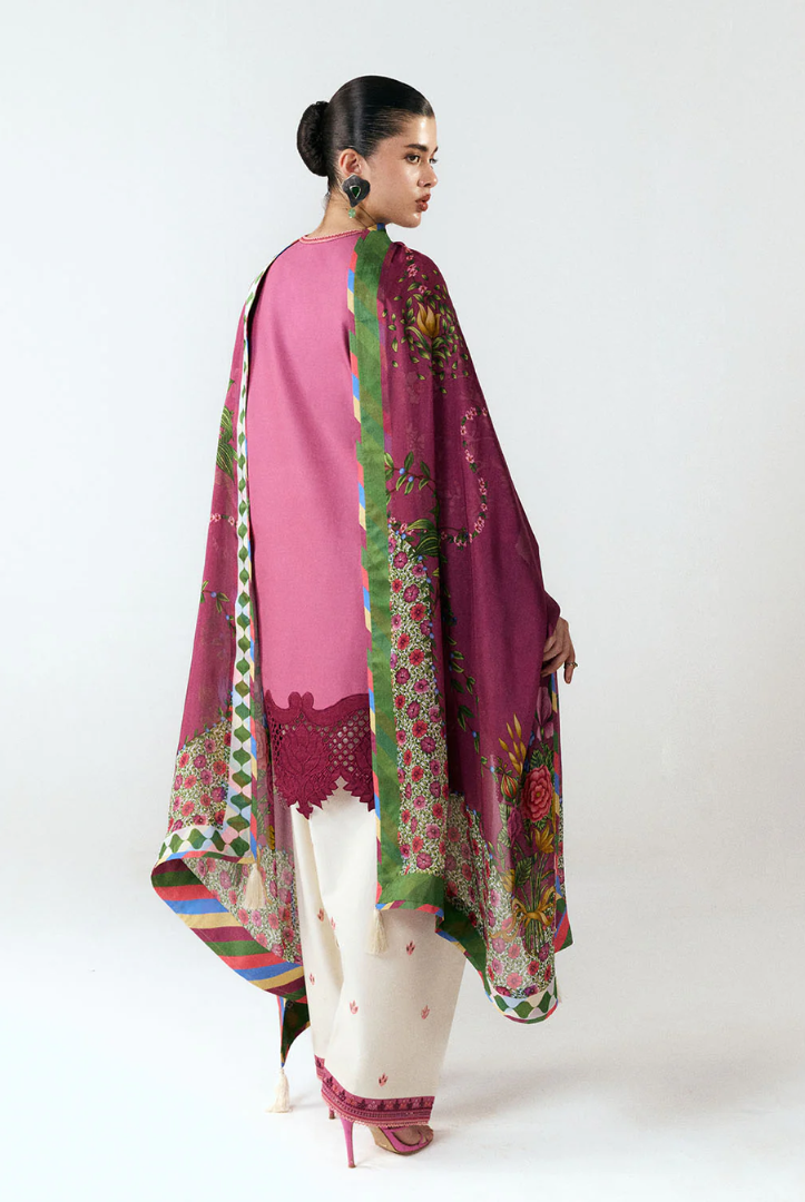 Jugnu by Hussain Rehar Stitched 3 Piece Embroidered Lawn Suit – YAWI-D#1282