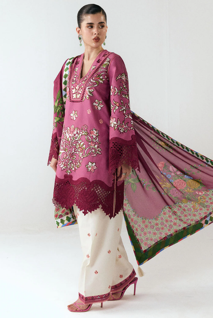 Jugnu by Hussain Rehar Stitched 3 Piece Embroidered Lawn Suit – YAWI-D#1282