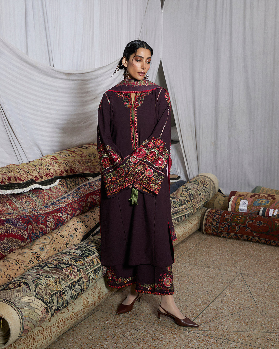 Stitched Karandi Embroidered Jugnu by Hussain Rehar
