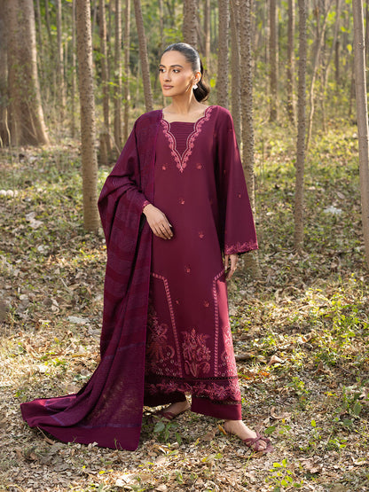 3 PC - Mystique by Sanam Saeed - Stitched Luxury Collection - Deep Maroon (Article-10)