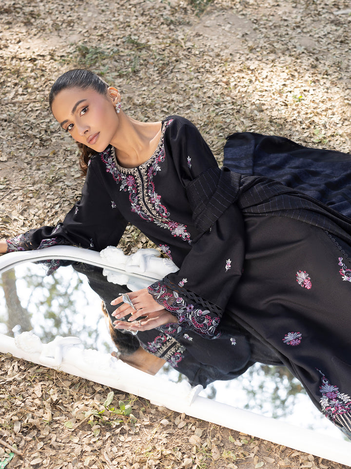 3 PC - Mystique by Sanam Saeed - Stitched Luxury Collection - Classic Black (Article-03)